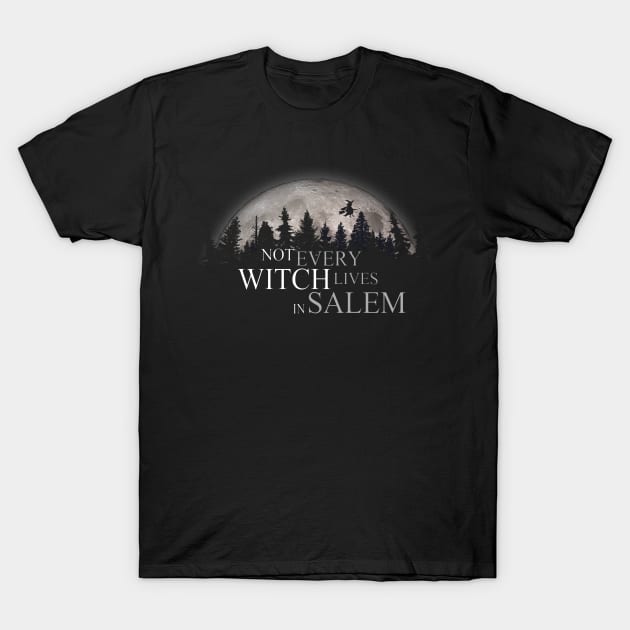 Not Every Witch Lives in Salem Halloween T-Shirt T-Shirt by NerdShizzle